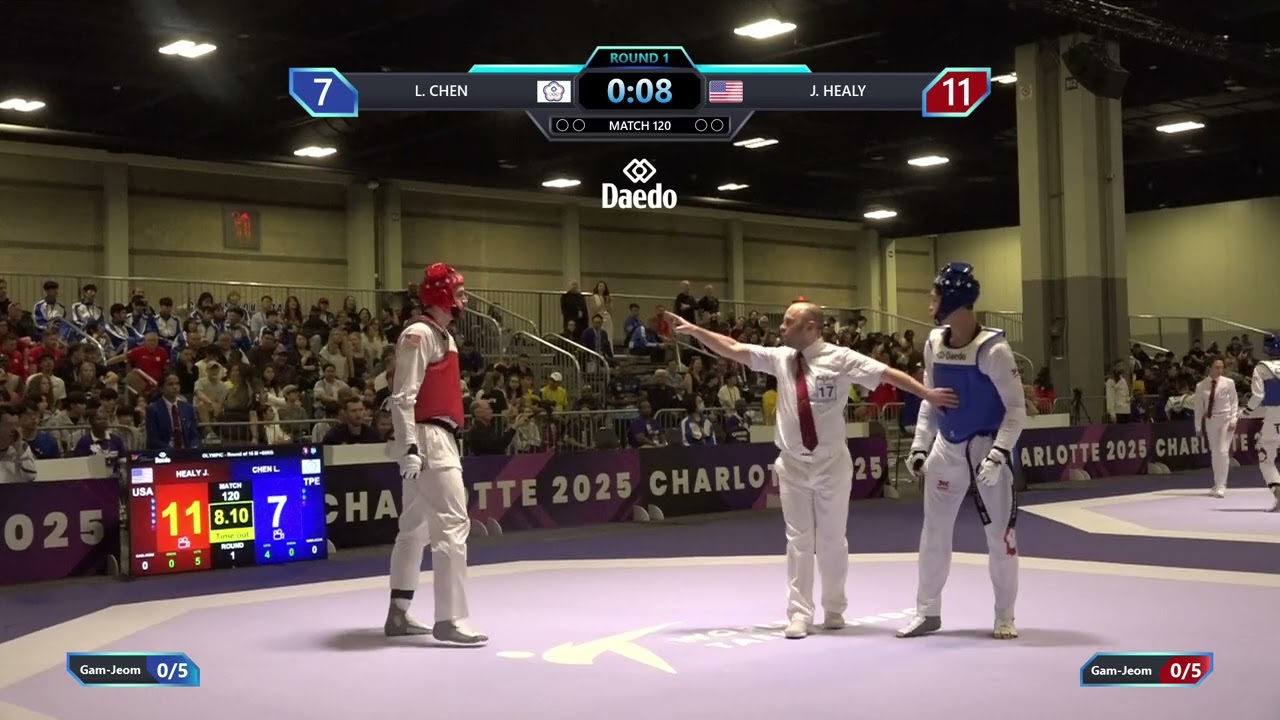 120 Round of 16 M +80kg TPE L CHEN USA J HEALY PGM background