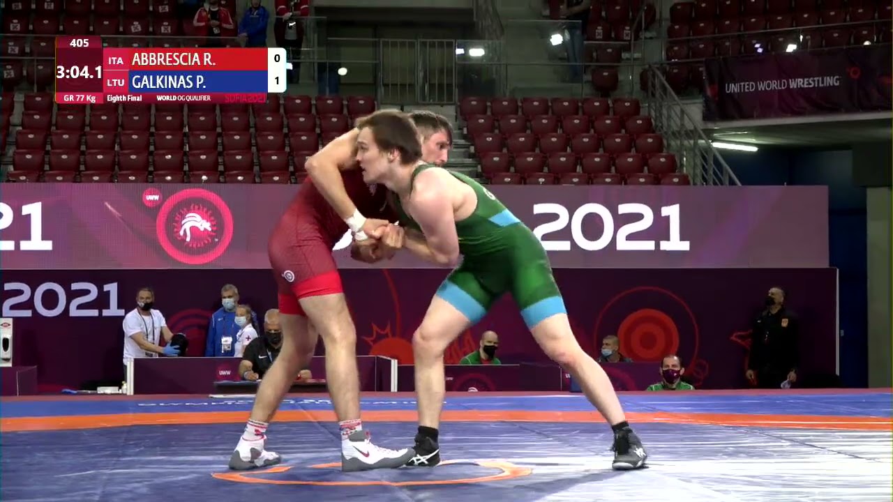 1/8 GR - 77 kg: R. ABBRESCIA (ITA) v. P. GALKINAS (LTU) background