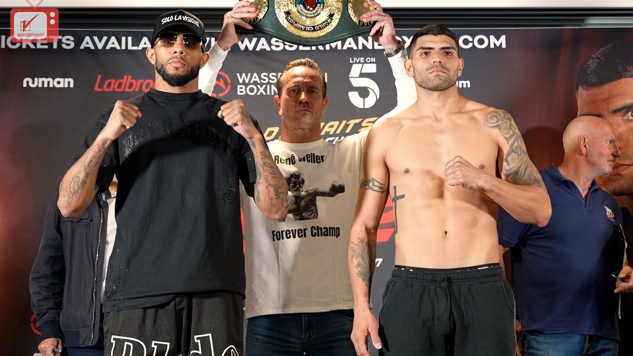 Weigh-in Lyndon Arthur v Braian Suarez for Channel 5 & Wasserman show in Bolton 1/9/23
