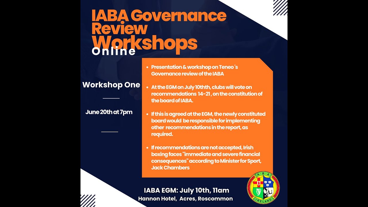 IABA EGM 2022: Governance Review Workshop One
