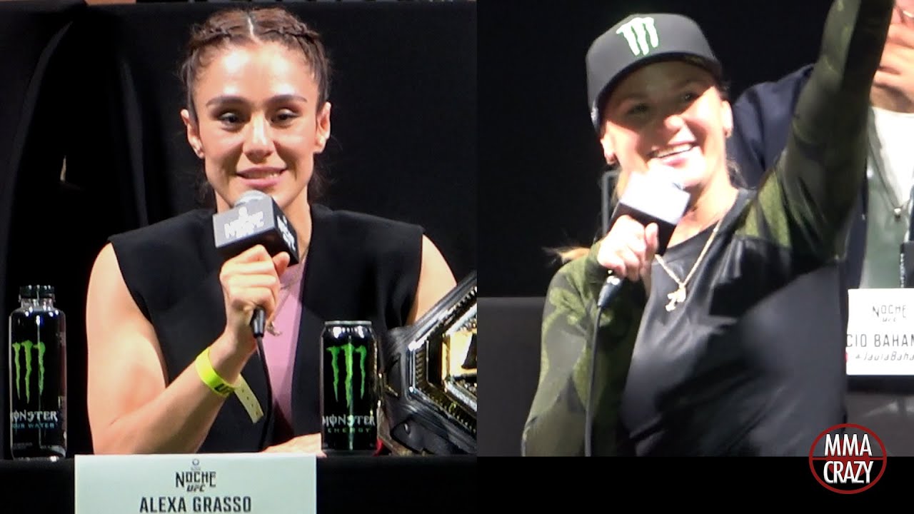 Alexa Grasso vs. Valentina Shevchenko 3 Press Conference Highlights UFC 306 background