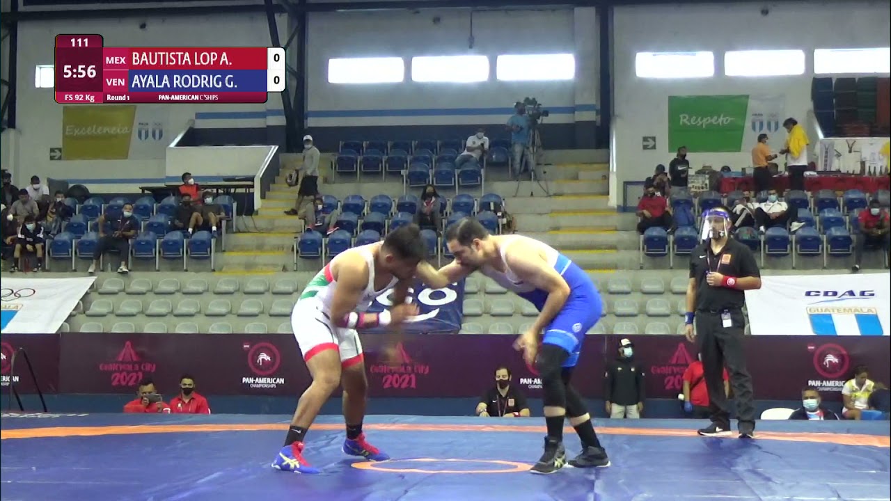 Round 1 FS - 92 kg: A. BAUTISTA LOP (MEX) v. G. AYALA RODRIG (VEN) background