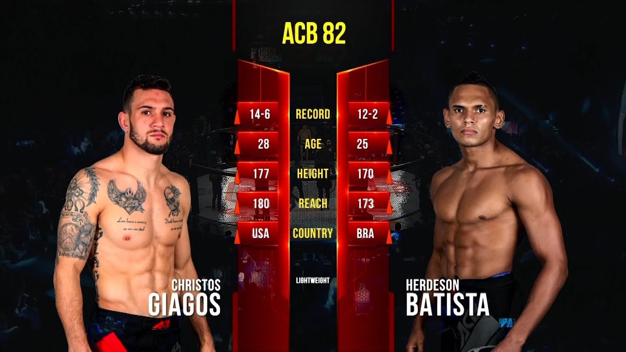 Кристос Гиагос vs. Хердесон Батиста | Christos Giagos vs. Herdeson Batista | ACB 82 background