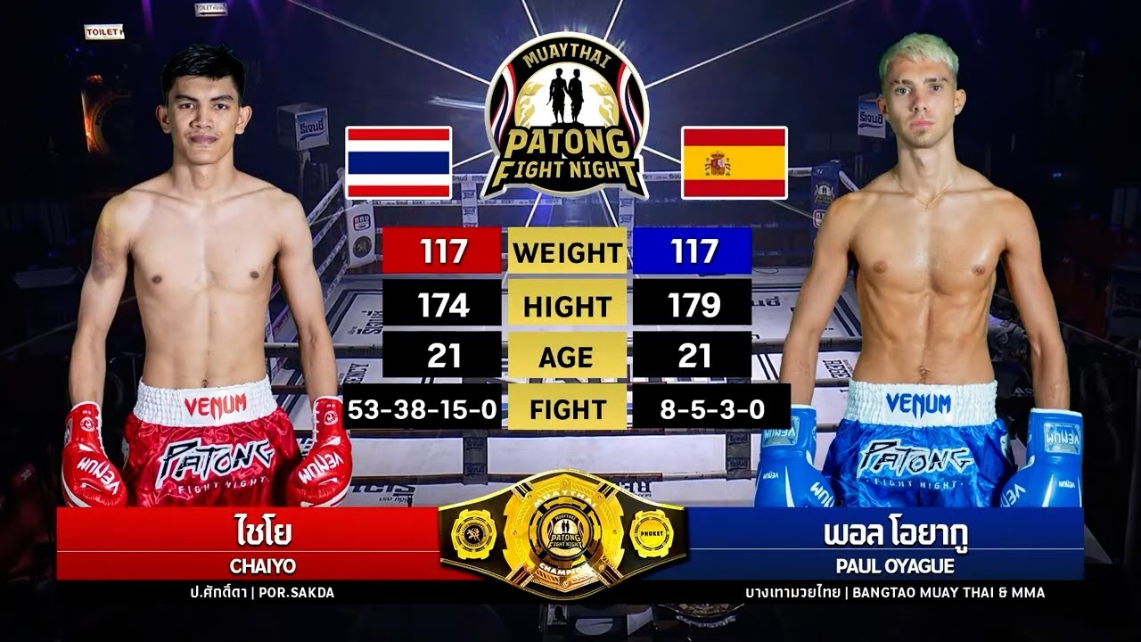 CHAIYO VS PAUL OYAGUE (Patong Fight Night 28 NOVEMBER 2024 )