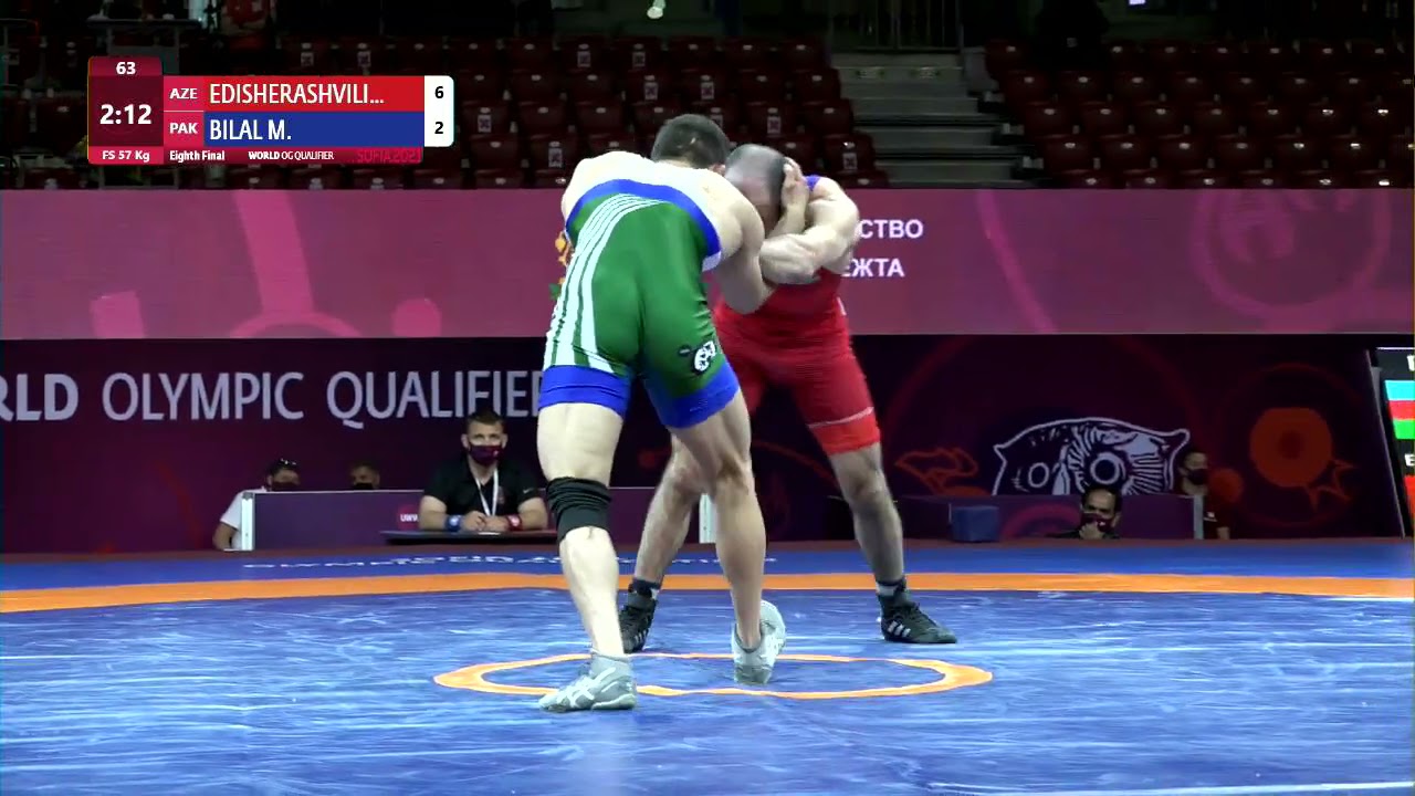 1/8 FS - 57 kg: G. EDISHERASHVI (AZE) v. M. BILAL (PAK)