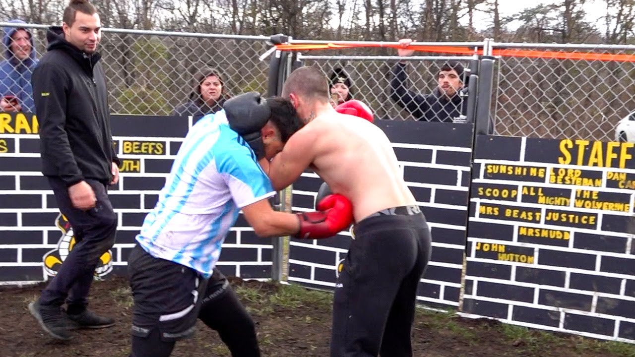 BOXER KNUCKLES UP WITH BRAWLER....THE UNEXPECTED HAPPENS. Dangerous Dan Vs Buck Wild