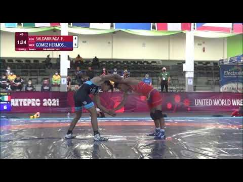 Round 2 FS - 60 kg: F. SALDARRIAGA (ECU) v. A. GOMEZ HERMOS (MEX) background
