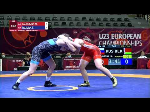 1/4 WW - 62 kg: M. LACHUGINA (RUS) v. T. PAULAVA (BLR)
