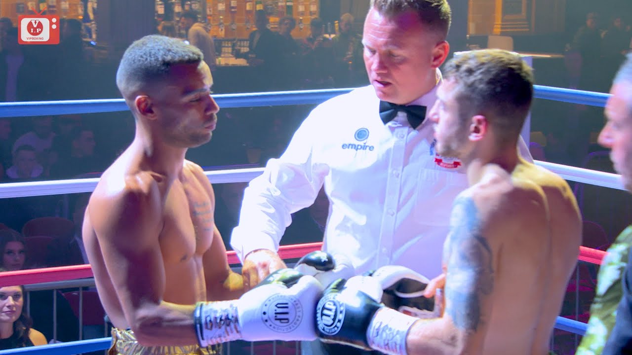 ENGLISH TITLE Brandon Daord v Benn Norman on VIP's Blackpool show at The Winter Gardens (2.12.2023) background