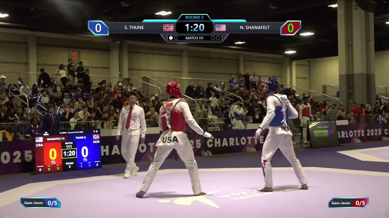 111 Round of 32 M 80kg NOR S THUNE USA N SHANAFELT PGM