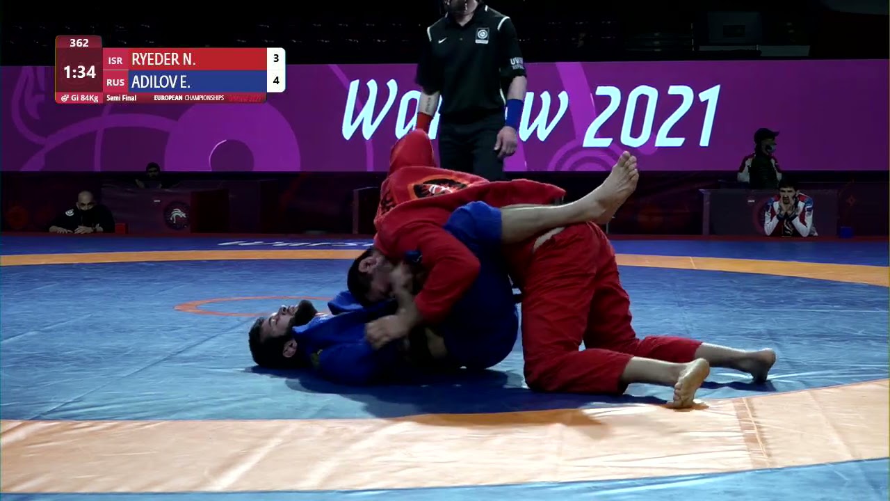 1/2 Men's GP Gi - 84 kg: N. RYEDER (ISR) v. E. ADILOV (RUS) backdrop