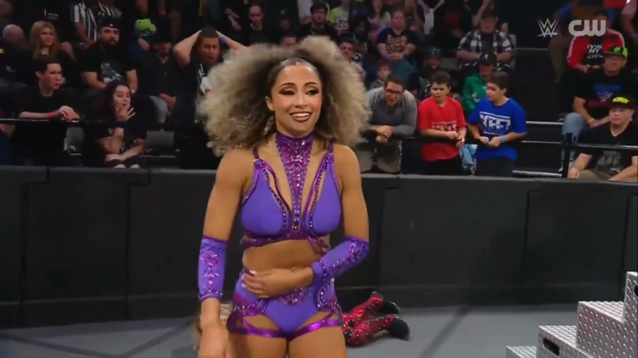WWE NXT JAIDA PARKER VS KARMEN PETROVIC VS KELANI JORDAN 02/18/25 background