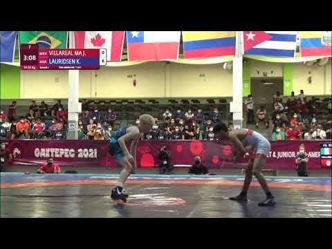 Round 2 FS - 55 kg: J. VILLAREAL MA (MEX) v. K. LAURIDSEN (USA)