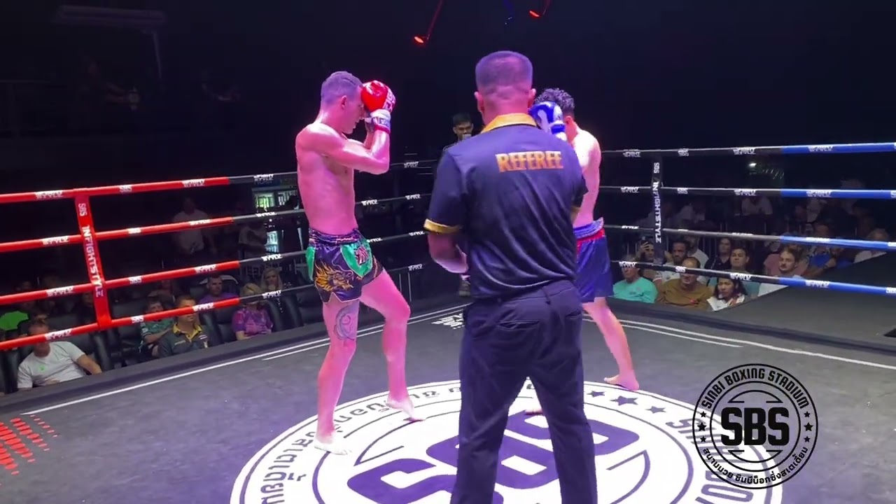 Santino Sinbi Muay Thai π΄σ §σ ’σ ³σ £σ ΄σ Ώ(red) v Kawlanlek S. ThanakornπΉπ (blue) background