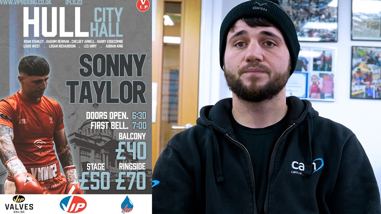 Sonny Taylor tops the bill at Hull City Hall fight night on the 4th of November