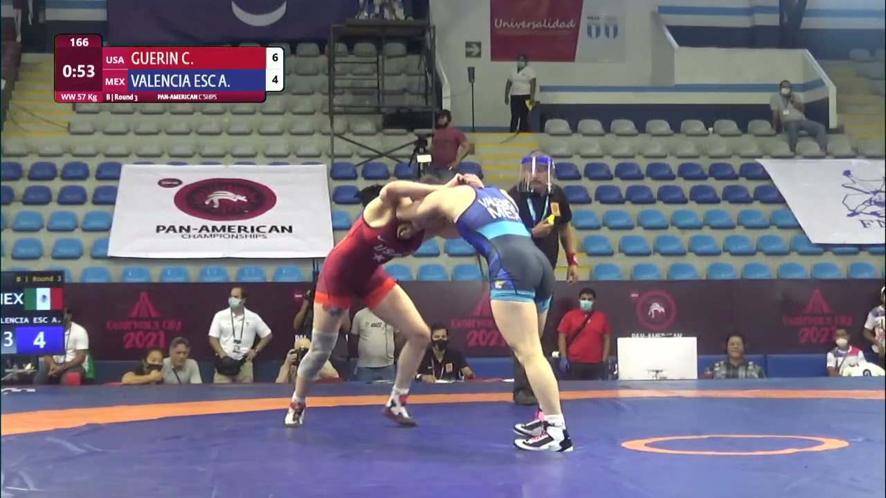 Round 3 WW - 57 kg: C. GUERIN (USA) v. A. VALENCIA ESC (MEX) background