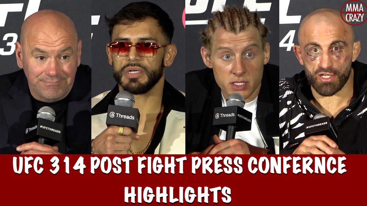 UFC 314 Post-Fight Press Conference Highlights background