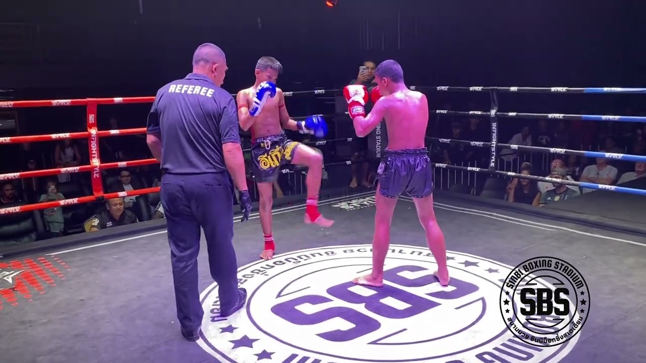 Pataklela Sinbi Muay Thai πΉπ (red) v Petchrung Jea Aew πΉπ (blue) background
