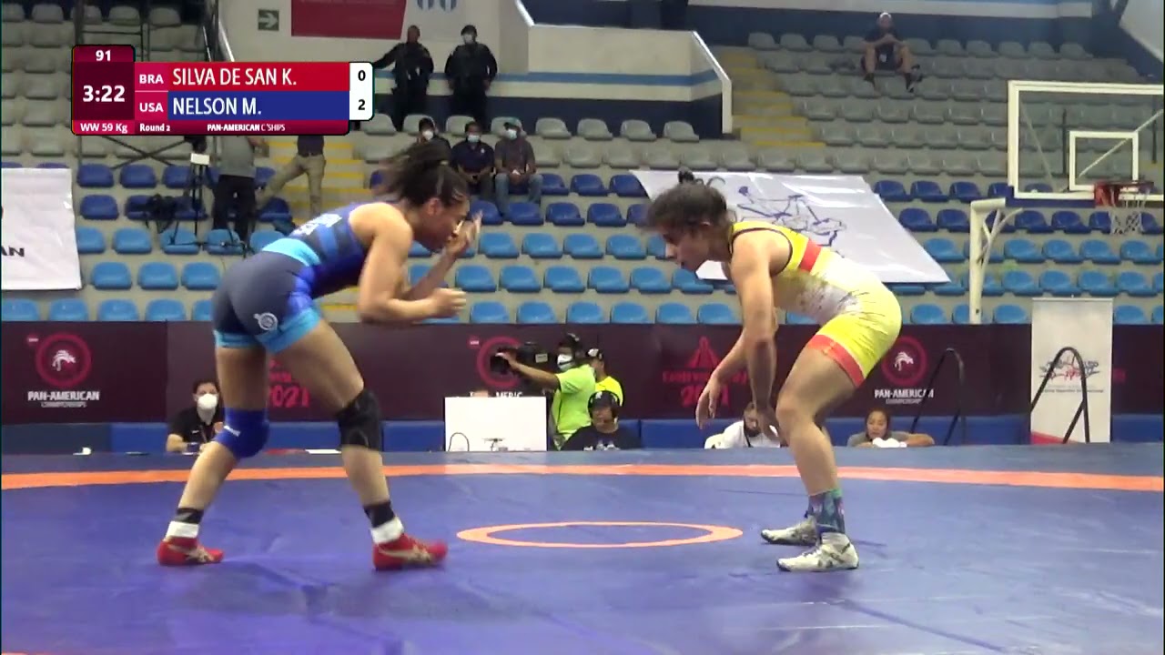 Round 2 WW - 59 kg: K. SILVA DE SAN (BRA) v. M. NELSON (USA) background
