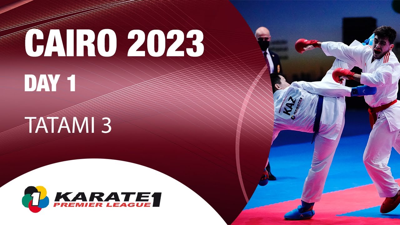 Karate1 CAIRO | Day 1 – Tatami 3 | WORLD KARATE FEDERATION backdrop