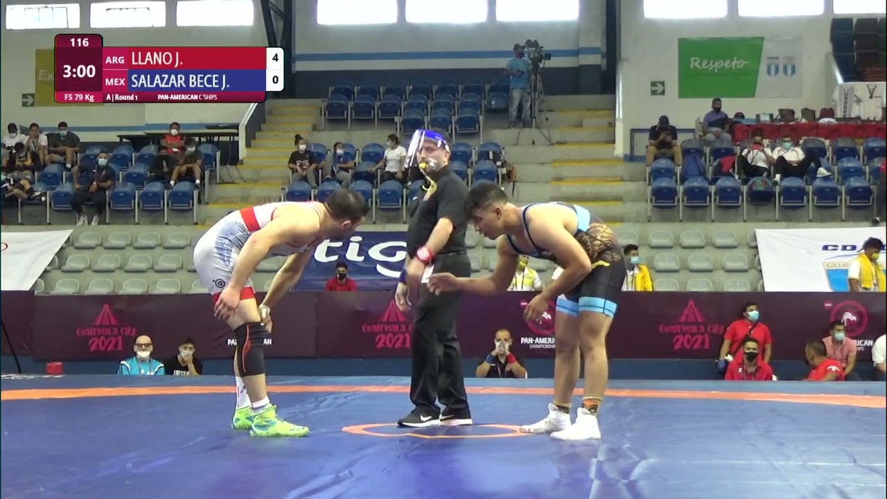 Round 1 FS - 79 kg: J. LLANO (ARG) v. J. SALAZAR BECE (MEX)