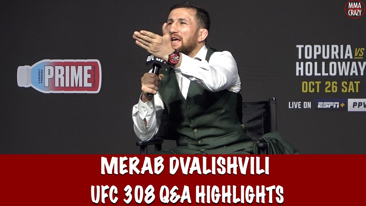 Merab Dvalishvili UFC 308 Q&A Highlights background