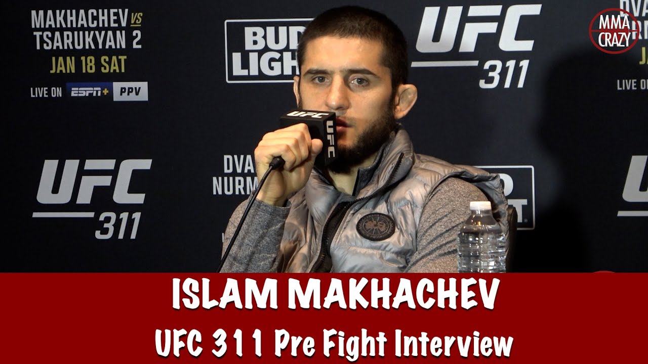 Islam Makhachev “I’m gonna give Arman Tsarukyan a HARD TIME” at UFC 311 background