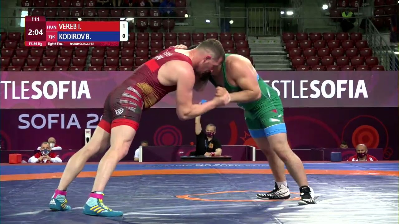 1/8 FS - 86 kg: I. VEREB (HUN) v. B. KODIROV (TJK)