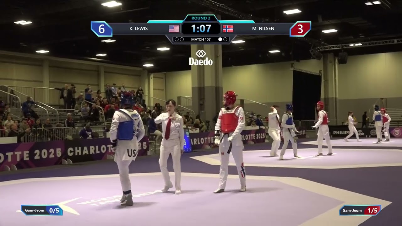 107 Round of 64 W 67kg USA K LEWIS NOR M NILSEN PGM