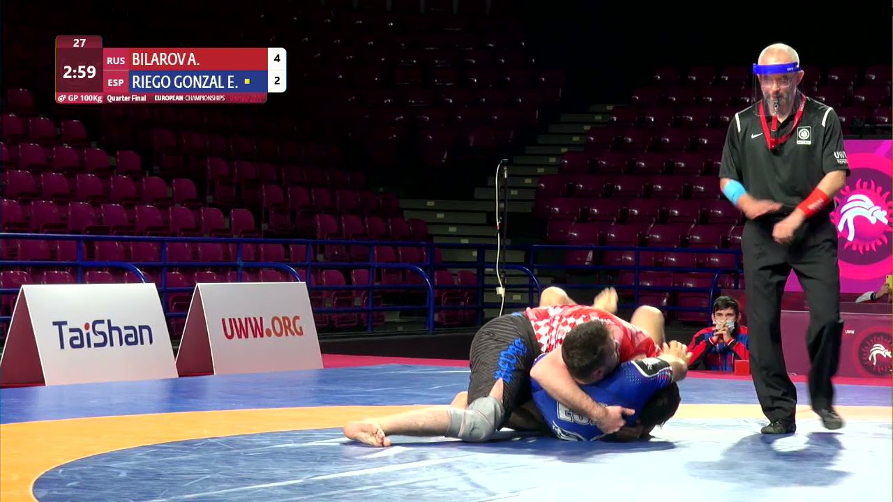 1/4 Men's GP No-Gi - 100 kg: A. BILAROV (RUS) v. E. RIEGO GONZAL (ESP) background