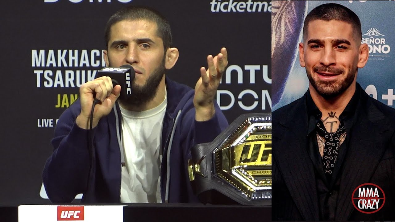Islam Makhachev SHUTS DOWN ilia Topuria fight “I’m tired to give chance to small guys” background