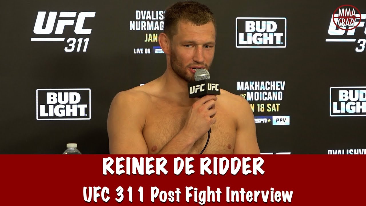 Reiner de Ridder wants Khamzat Chimaev or Robert Whittaker NEXT, knew he was gonna finish Holland background