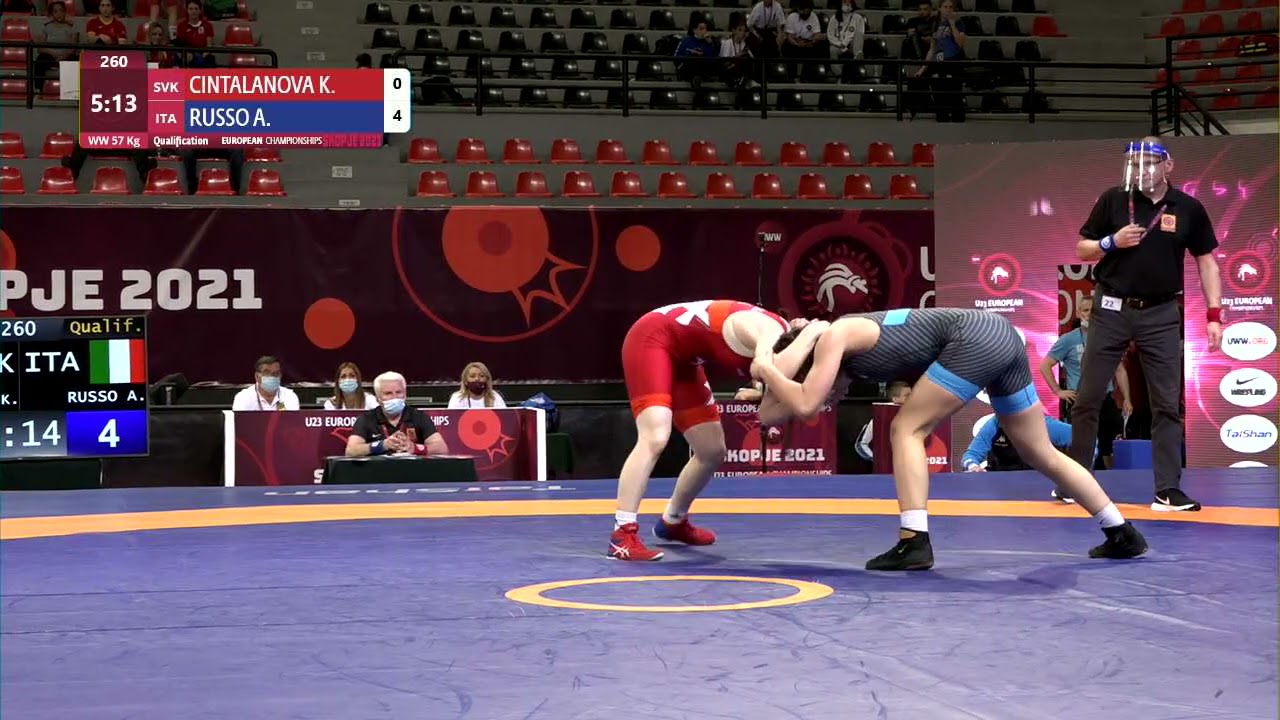 Qual. WW - 57 kg: K. CINTALANOVA (SVK) v. A. RUSSO (ITA) background