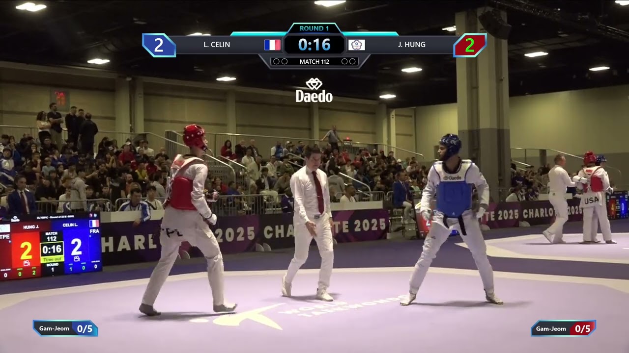 112 Round of 32 M 80kg FRA L CELIN TPE J HUNG PGM