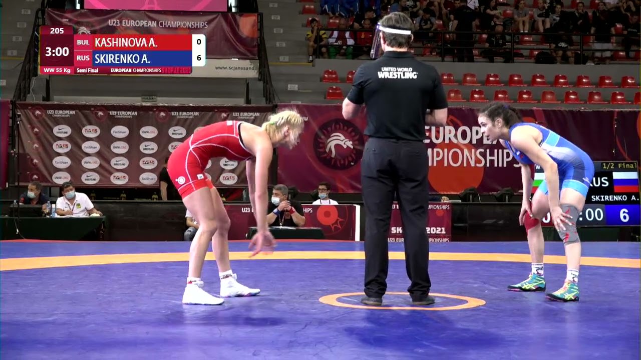 1/2 WW - 55 kg: A. KASHINOVA (BUL) v. A. SKIRENKO (RUS)