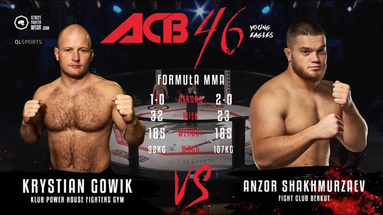 Кристиан Говик vs. Анзор Шахмурзаев | Krystian Gowik vs. Anzor Shakhmurzaev | ACB 46 - YE 13 background