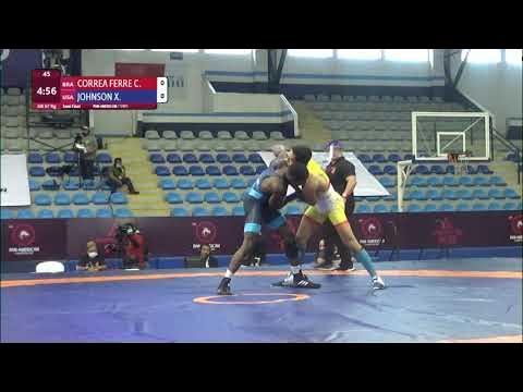 1/2 GR - 67 kg: C. CORREA FERRE (BRA) v. X. JOHNSON (USA) background