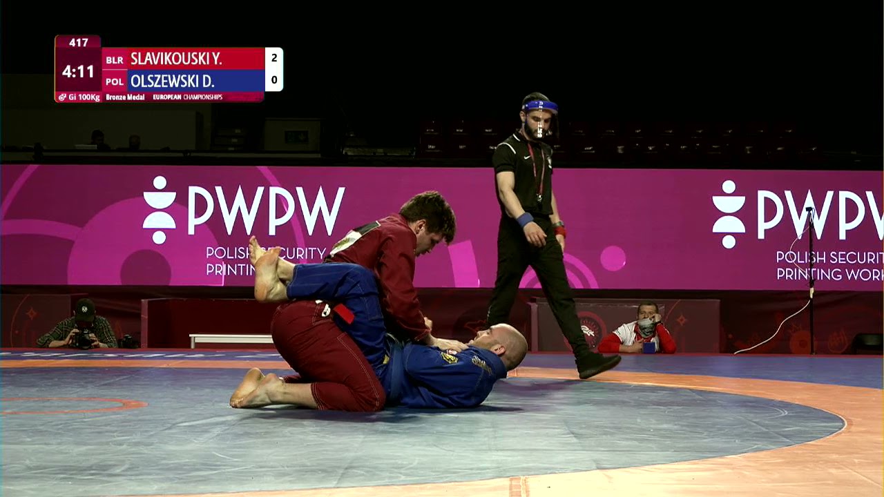 BRONZE Men's GP Gi - 100 kg: Y. SLAVIKOUSKI (BLR) v. D. OLSZEWSKI (POL)