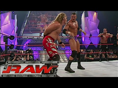 Evolution vs Chris Benoit, Edge & Chris Jericho RAW Aug 02,2004 background