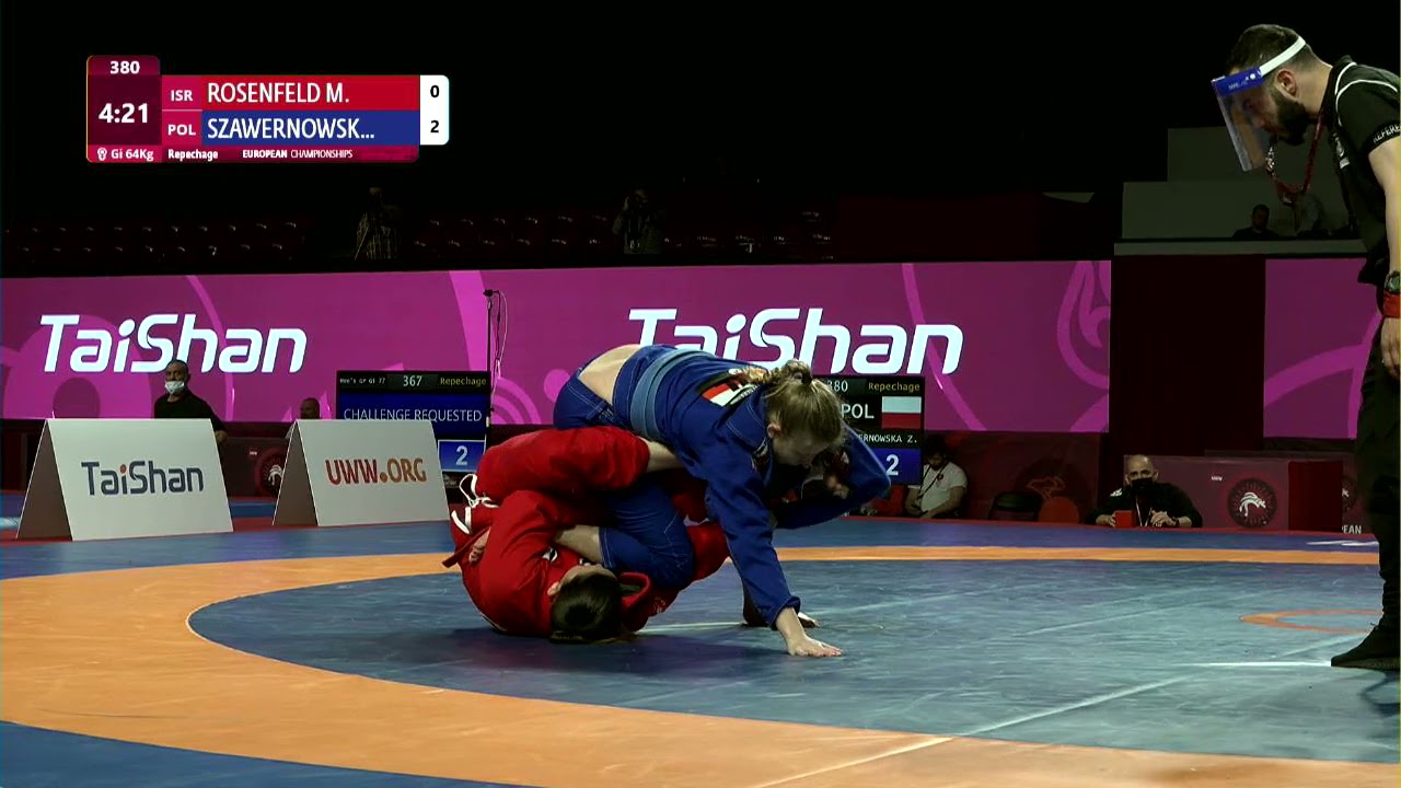 Repechage Women's GP GI - 64 kg: M. ROSENFELD (ISR) v. Z. SZAWERNOWSKA (POL) background