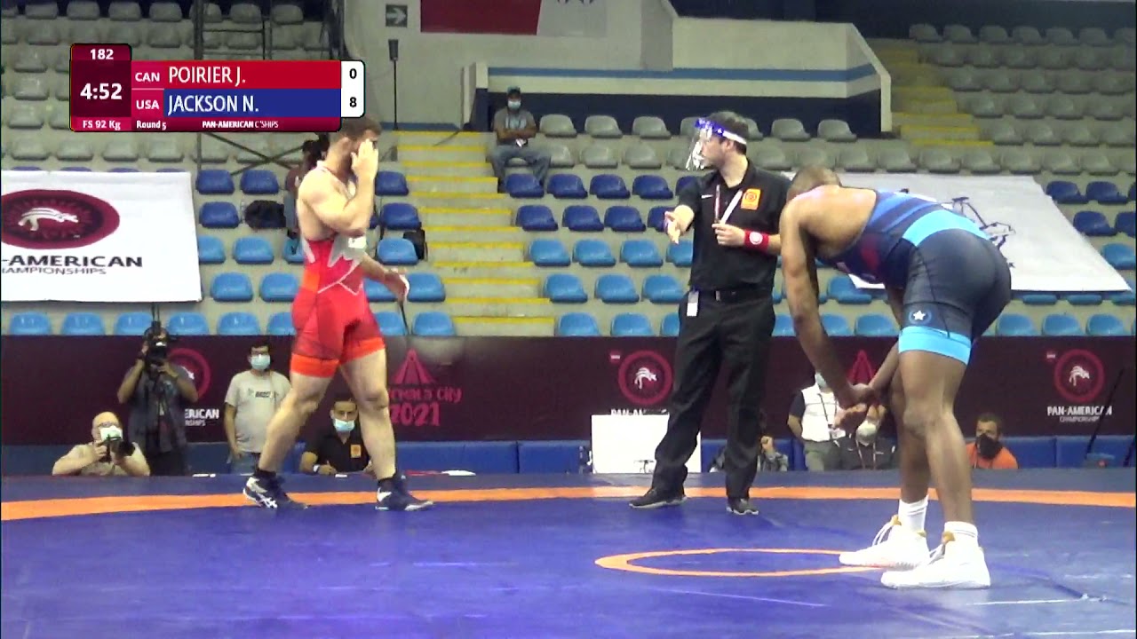 Round 5 FS - 92 kg: J. POIRIER (CAN) v. N. JACKSON (USA) background