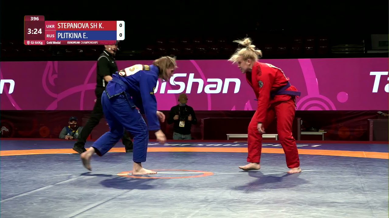 GOLD Women's GP GI - 64 kg: K. STEPANOVA SH (UKR) v. E. PLITKINA (RUS) background