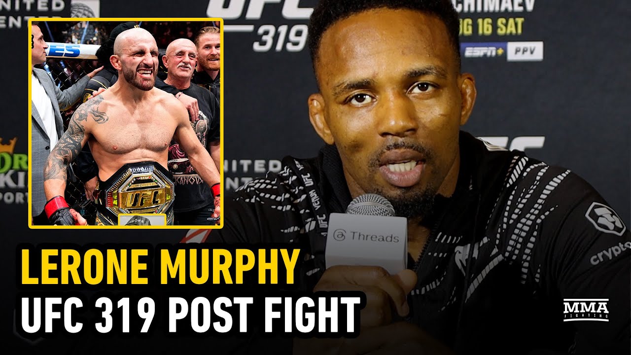 Lerone Murphy Responds To Alex Volkanovski, Reacts To Aaron Pico Knockout | UFC 319| MMA Fighting backdrop