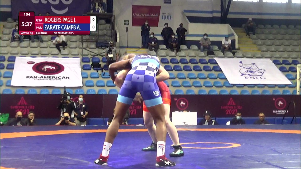 GOLD WW - 65 kg: J. ROGERS PAGE (USA) v. A. ZARATE CAMPB (PAN) background