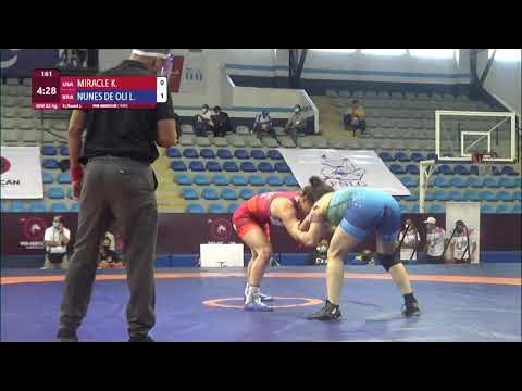 Round 2 WW - 62 kg: K. MIRACLE (USA) v. L. NUNES DE OLI (BRA)