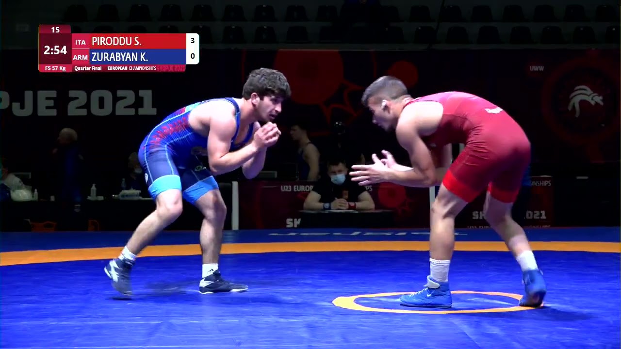 1/4 FS - 57 kg: S. PIRODDU (ITA) v. K. ZURABYAN (ARM) background