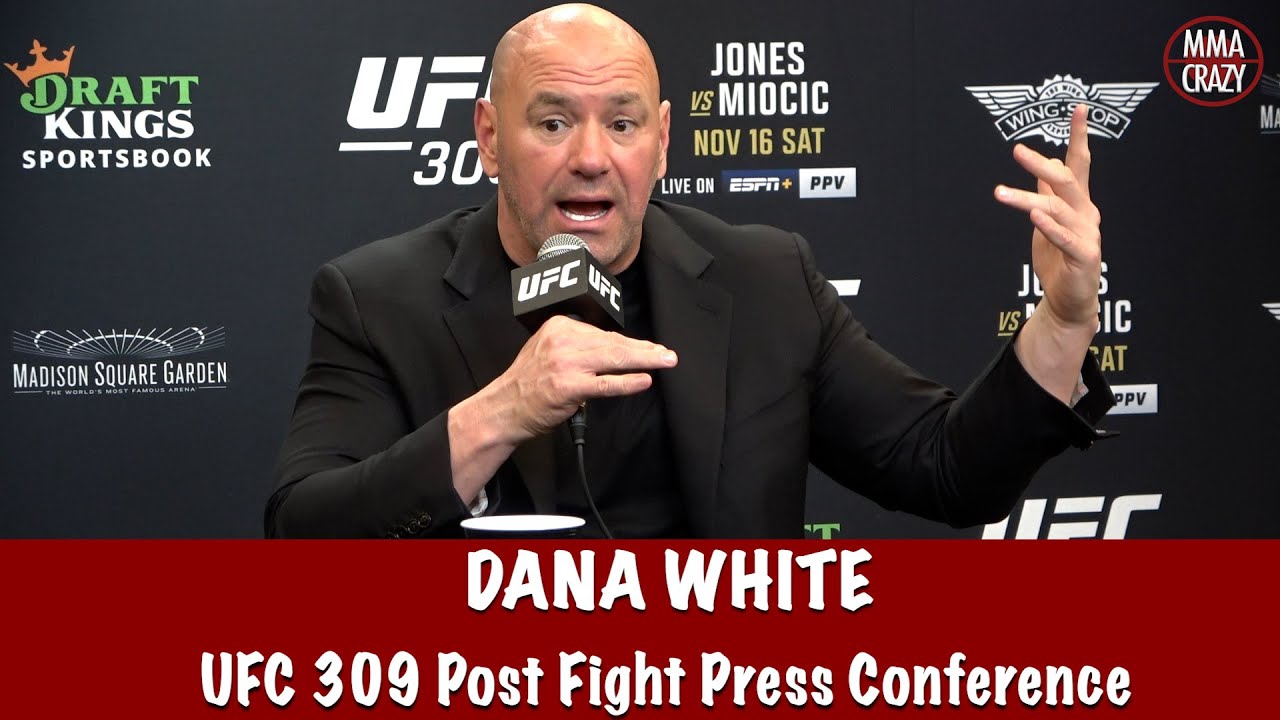 Dana White SHUTS DOWN Jon Jones vs. Alex Pereira Fighter after UFC 309 background