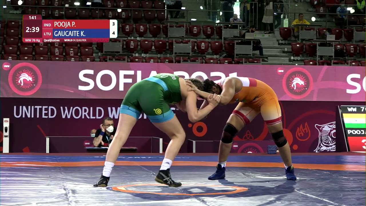 Qual. WW - 76 kg: P. POOJA (IND) v. K. GAUCAITE (LTU)