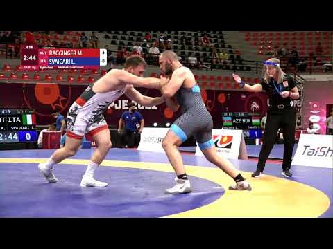 1/8 GR - 97 kg: M. RAGGINGER (AUT) v. L. SVAICARI (ITA)