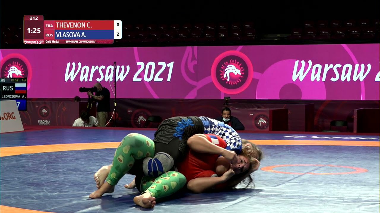 GOLD Women's GP No-Gi - 90 kg: C. THEVENON (FRA) v. A. VLASOVA (RUS) background